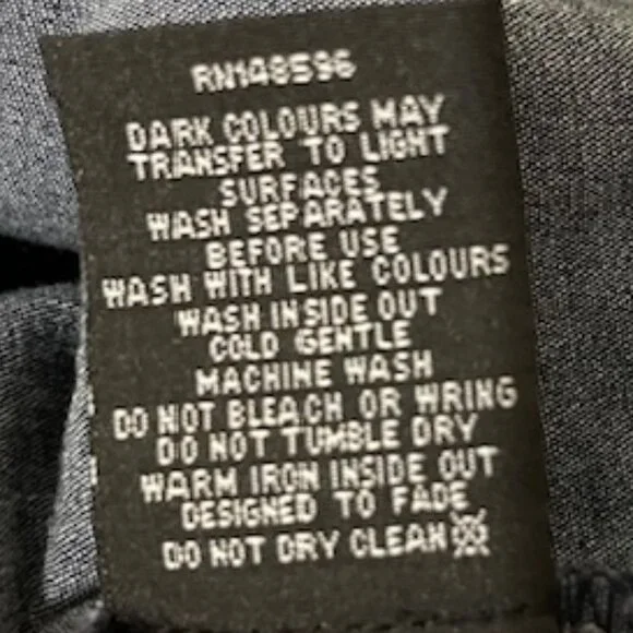 Universal Standard Large OVERSIZED Long Sleeve Button Down Chambray Tunic Shirt - Picture 6 of 6